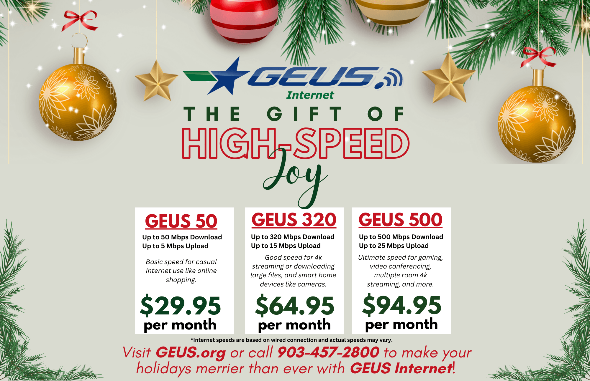 GEUS Internet The Gift of High Speed Joy 